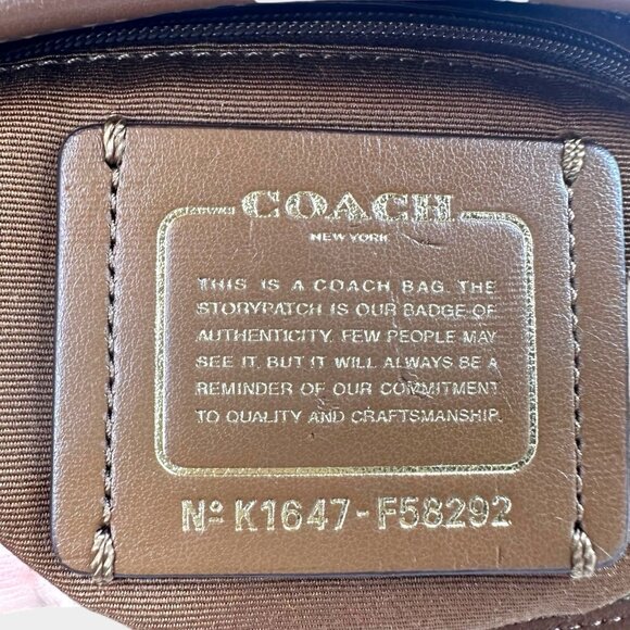 Coach City Zip Tote Bag in Signature Canvas F58292 Monogram Logo Canvas Brown - Picture 12 of 13
